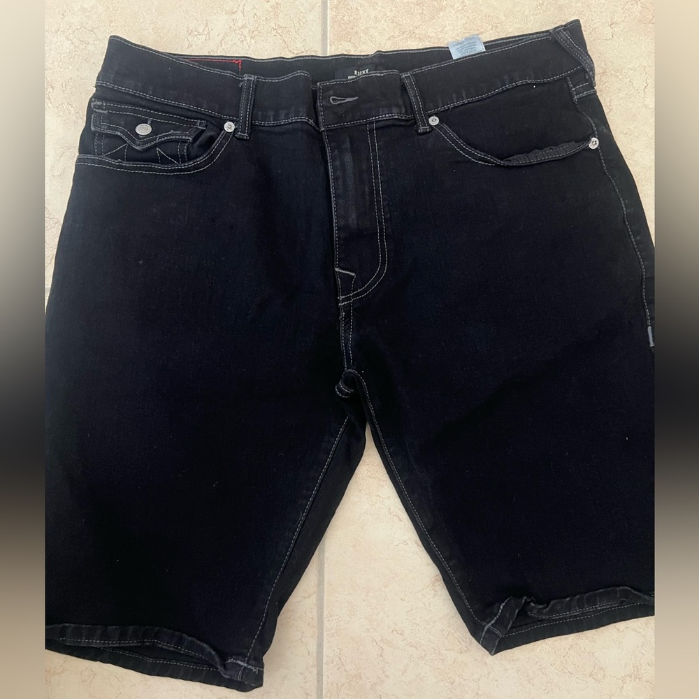 Men's Black Denim Shorts